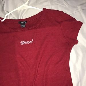 “Blessed” red tee
